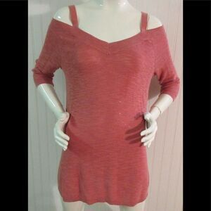 Torrid sweater cold shoulder style salmon color sz 0